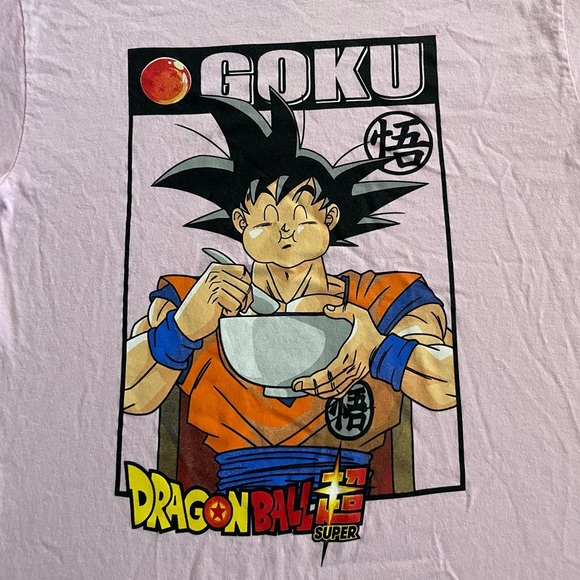 Dragon Ball Z Goku Ramen Long Sleeve Shirt Men’s Small/Medium Pink Anime Tee - Picture 2 of 6